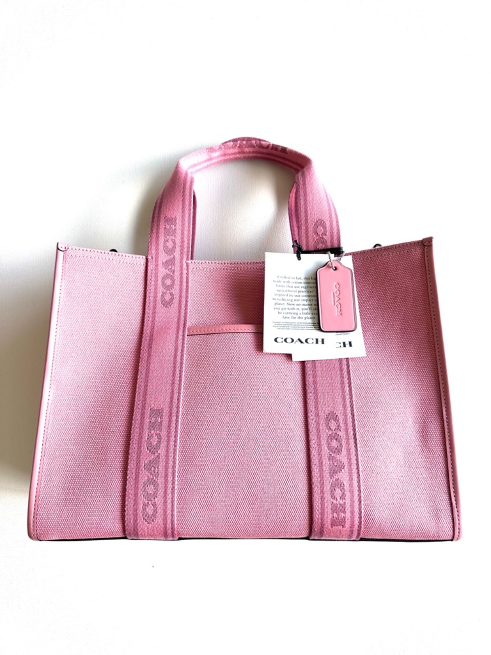 COACH Smith Silver/Light Blush Tote CS617 - Picture 6 of 8